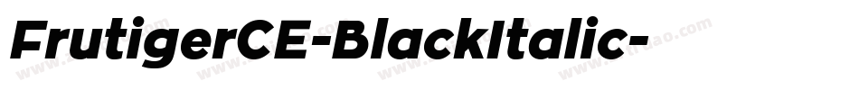 FrutigerCE-BlackItalic字体转换