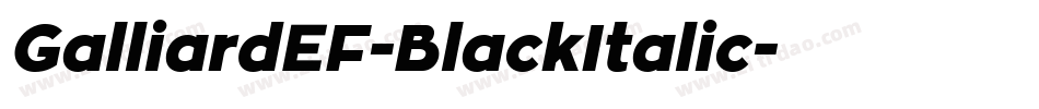 GalliardEF-BlackItalic字体转换