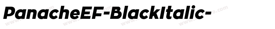 PanacheEF-BlackItalic字体转换
