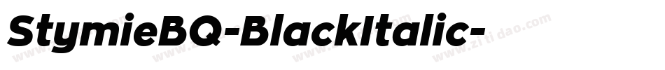 StymieBQ-BlackItalic字体转换