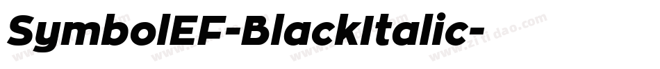 SymbolEF-BlackItalic字体转换