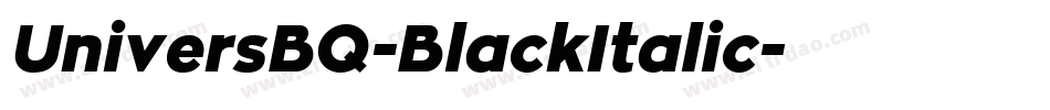 UniversBQ-BlackItalic字体转换