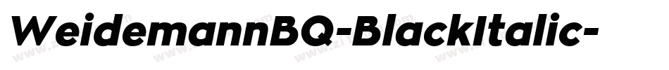 WeidemannBQ-BlackItalic字体转换
