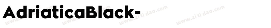 AdriaticaBlack字体转换