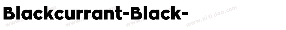 Blackcurrant-Black字体转换