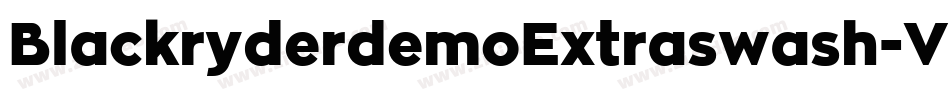 BlackryderdemoExtraswash-VG4lx字体转换