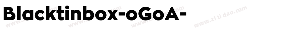 Blacktinbox-oGoA字体转换