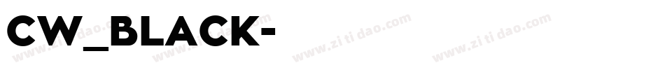 CW_BLACK字体转换