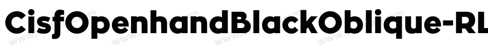 CisfOpenhandBlackOblique-RLvW字体转换