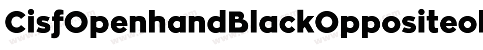 CisfOpenhandBlackOppositeoblique-Bn0x字体转换