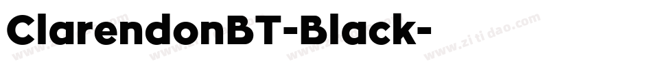 ClarendonBT-Black字体转换