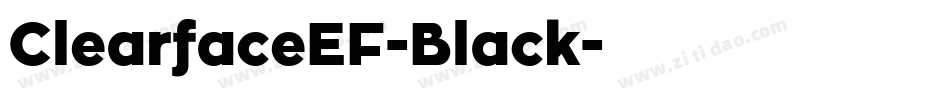 ClearfaceEF-Black字体转换