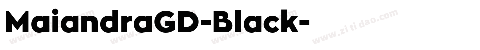 MaiandraGD-Black字体转换