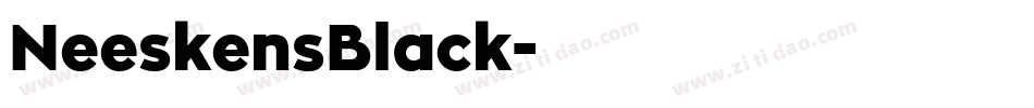 NeeskensBlack字体转换