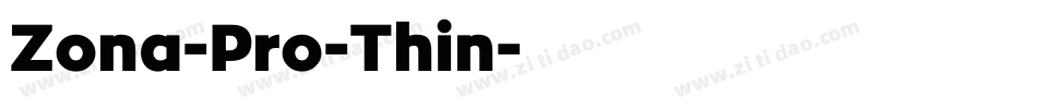 Zona-Pro-Thin字体转换