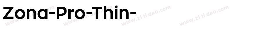 Zona-Pro-Thin字体转换