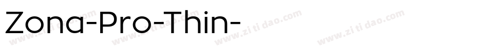 Zona-Pro-Thin字体转换