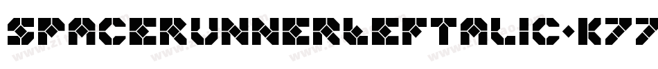 SpaceRunnerLeftalic-K775o字体转换