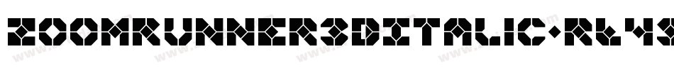 ZoomRunner3DItalic-rL49字体转换
