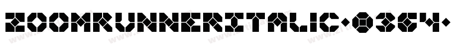 ZoomRunnerItalic-03g4字体转换