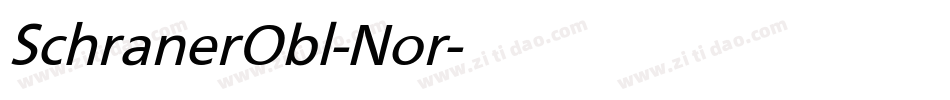 SchranerObl-Nor字体转换