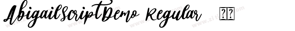 AbigailScriptDemo-Regular-2字体转换