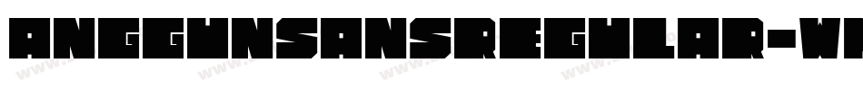 AnggunSansRegular-wMr8字体转换