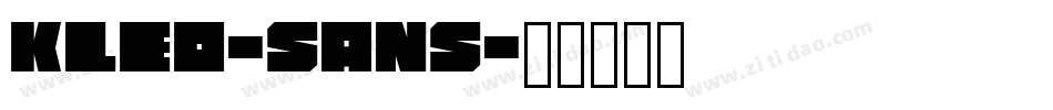 Kleo-sans字体转换