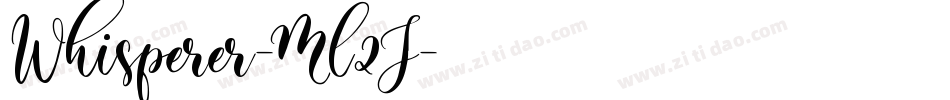 Whisperer-Ml2J字体转换
