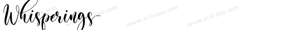 Whisperings字体转换
