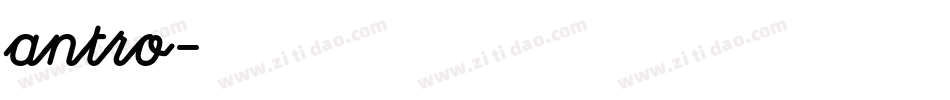 antro字体转换