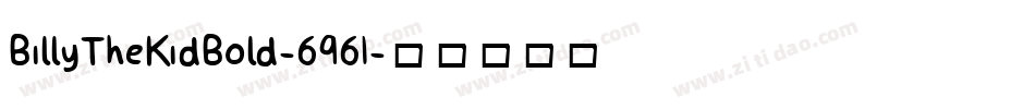 BillyTheKidBold-6961字体转换