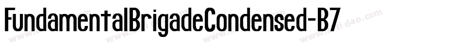 FundamentalBrigadeCondensed-B7gn字体转换