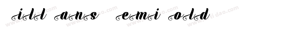GillSans-SemiBoldI字体转换