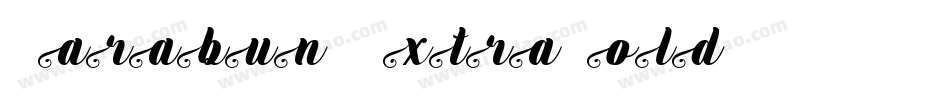Sarabun-ExtraBoldI字体转换