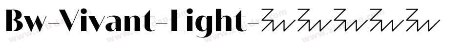 Bw-Vivant-Light字体转换