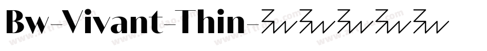 Bw-Vivant-Thin字体转换