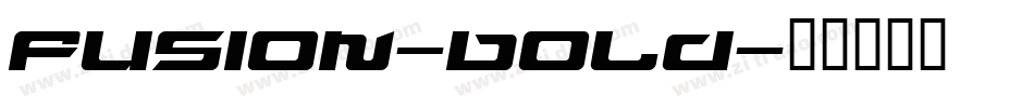 Fusion-Bold字体转换