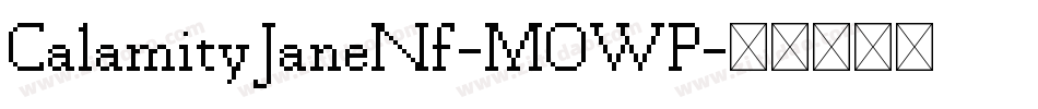 CalamityJaneNf-MOWP字体转换
