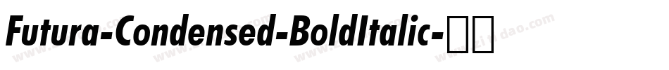 Futura-Condensed-BoldItalic字体转换