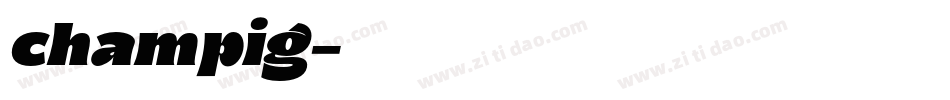 champig字体转换