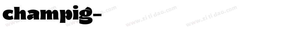 champig字体转换