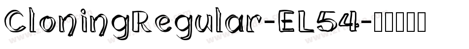 CloningRegular-EL54字体转换