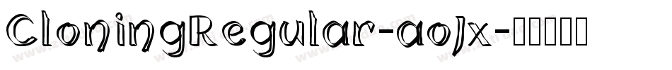 CloningRegular-aoJx字体转换
