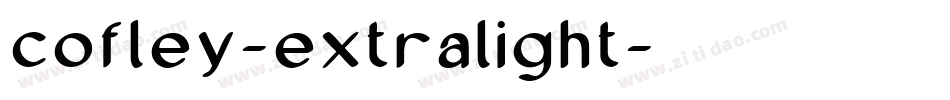 cofley-extralight字体转换