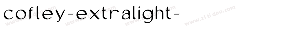cofley-extralight字体转换