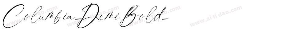 Columbia-DemiBold字体转换