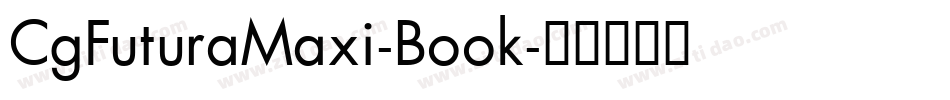 CgFuturaMaxi-Book字体转换