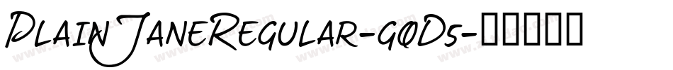 PlainJaneRegular-gqD5字体转换