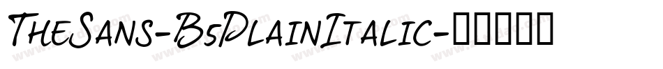 TheSans-B5PlainItalic字体转换
